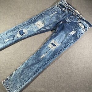 Evolution in Design Mens Distressed Acid Wash Jeans Size 36